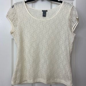 Ann Taylor cream color lace top.